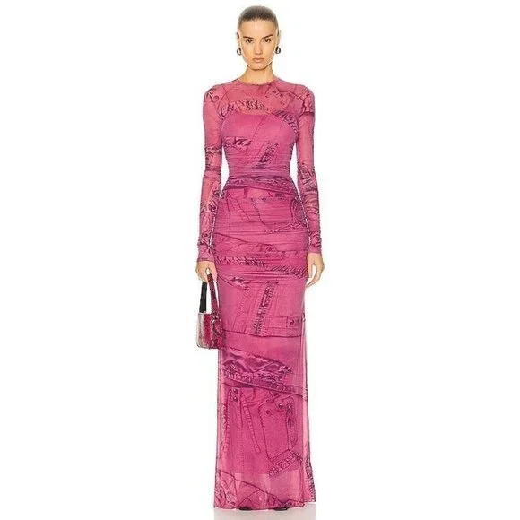 chinese dress ladies Baltic Born Womens Montaigne Ruffle Maxi Dress | Rose Floral main image 1